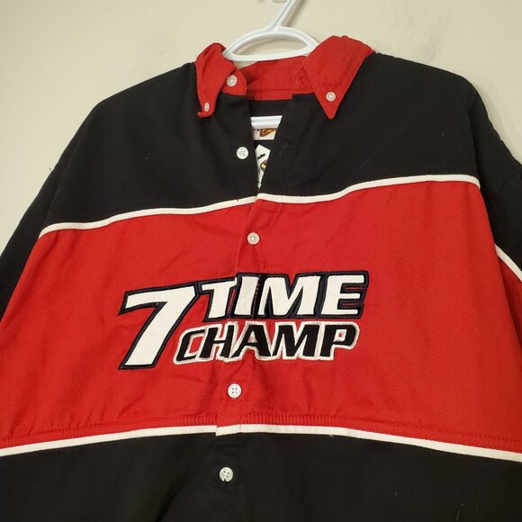 Vintage Dale Earnhardt Nascar short sleeve button up shirt black size L - Picture 3 of 4